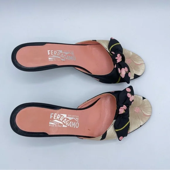 Salvatore Ferragamo Shoes 8 1/2 Black/Pink - Picture 3 of 16